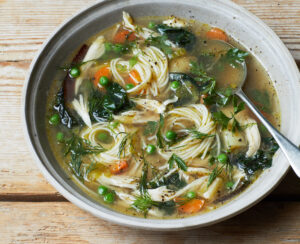 Mel's Rescue Noodle Soup with Leftover Chicken - Veg Power