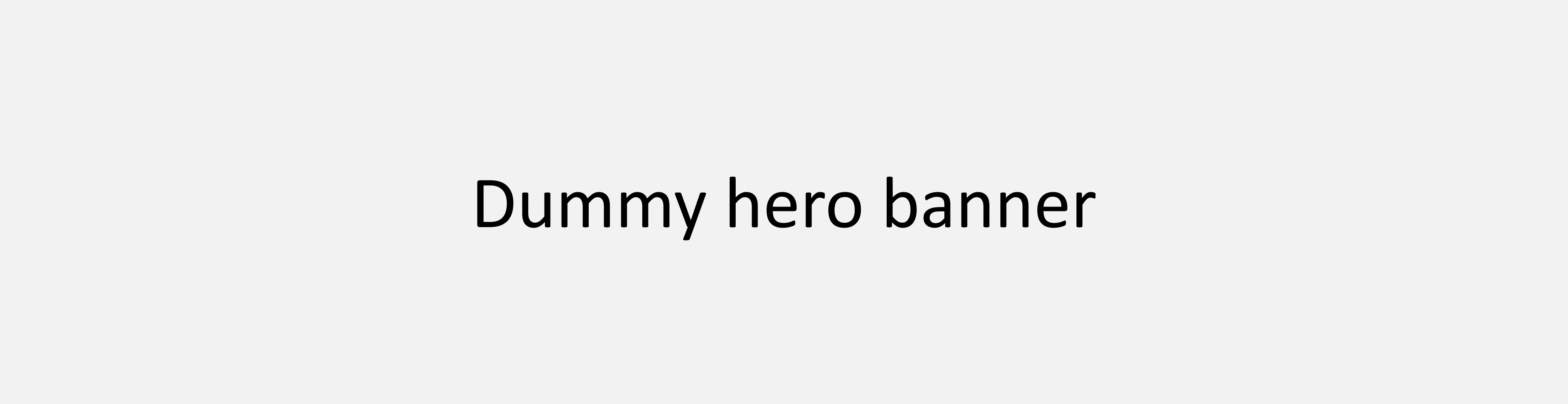 Dummy Hero Banner