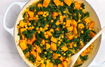 Spinach Sweet Potato Chickpea Curry