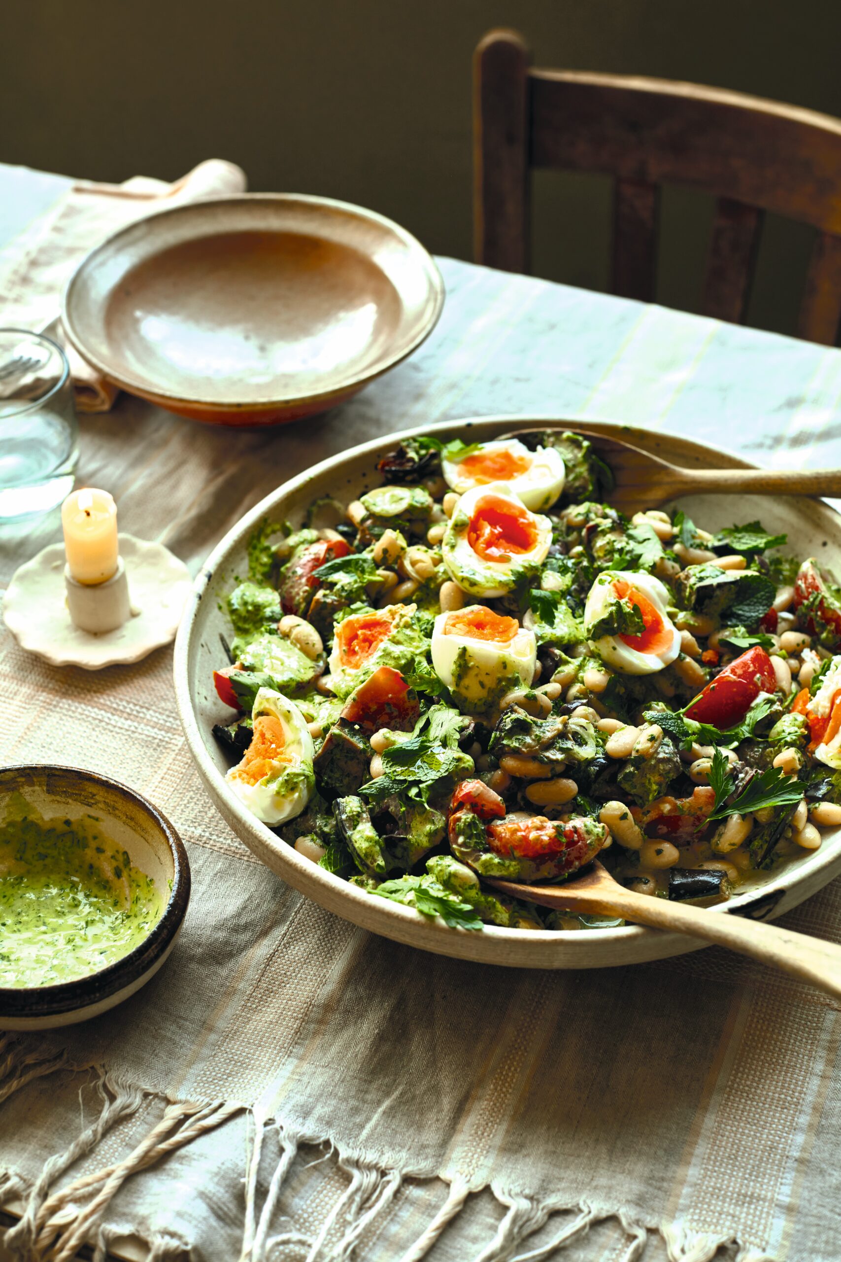 Karen's White Bean Salad with Tahini Dressing - Veg Power