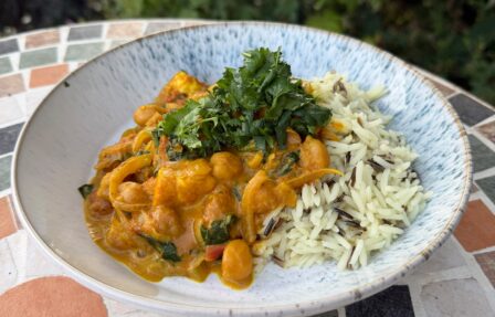 Image of chickpea halloumi curry recipe